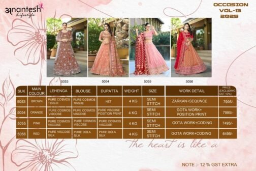 anantesh lifestyle occasion vol 13 series 5053-5056 cosmos tissue wholesale lehenga   anantesh lifestyle occasion vol 13 series 5053 5056 cosmos tissue wholesale lehenga 5 2025 05 29 13 11 32.jpeg