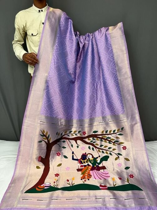 Bandhej Paithani Silk Fabric in pure heavy bandhani concept weaving   bandhej paithani silk fabric in pure heavy bandhani concept weaving 1 2025 05 20 23 48 34.jpeg