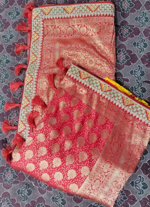 BT-53 Gajraj Dola Silk with Weaving Work Wholesale Saree in Surat   bt 53 gajraj dola silk with weaving work wholesale saree in surat 2 2025 01 08 18 13 12.jpeg