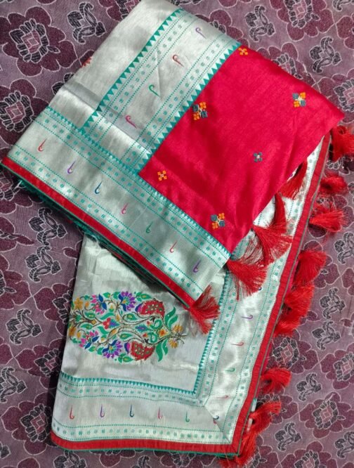 BT-53 Gajraj Dola Silk with Weaving Work Wholesale Saree in Surat   bt 53 gajraj dola silk with weaving work wholesale saree in surat 6 2025 01 08 18 13 12.jpeg