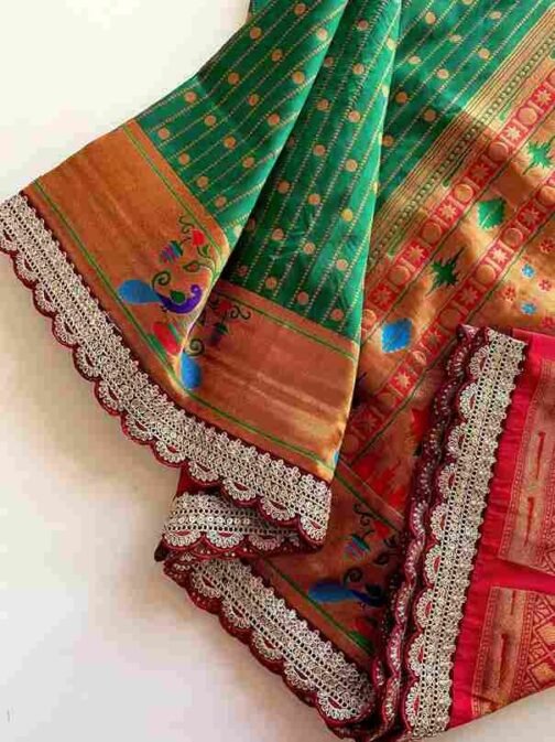 BT-53 Mihira Lace Pure Paithani Silk Polka Weaving Wholesale Sarees in Surat   bt 53 mihira lace pure paithani silk polka weaving wholesale sarees in surat 1 2025 01 13 14 26 21.jpeg