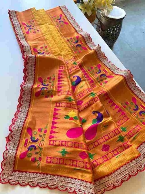 BT-53 Mihira Lace Pure Paithani Silk Polka Weaving Wholesale Sarees in Surat   bt 53 mihira lace pure paithani silk polka weaving wholesale sarees in surat 10 2025 01 13 14 26 21.jpeg