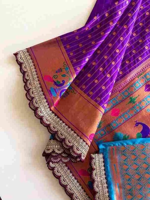 BT-53 Mihira Lace Pure Paithani Silk Polka Weaving Wholesale Sarees in Surat   bt 53 mihira lace pure paithani silk polka weaving wholesale sarees in surat 2 2025 01 13 14 26 21.jpeg