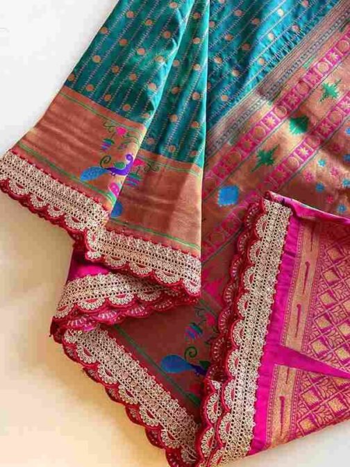 BT-53 Mihira Lace Pure Paithani Silk Polka Weaving Wholesale Sarees in Surat   bt 53 mihira lace pure paithani silk polka weaving wholesale sarees in surat 3 2025 01 13 14 26 21.jpeg