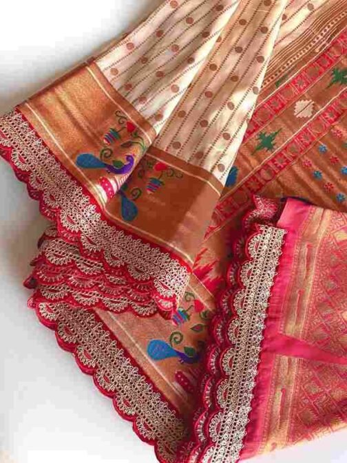 BT-53 Mihira Lace Pure Paithani Silk Polka Weaving Wholesale Sarees in Surat   bt 53 mihira lace pure paithani silk polka weaving wholesale sarees in surat 8 2025 01 13 14 26 21.jpeg