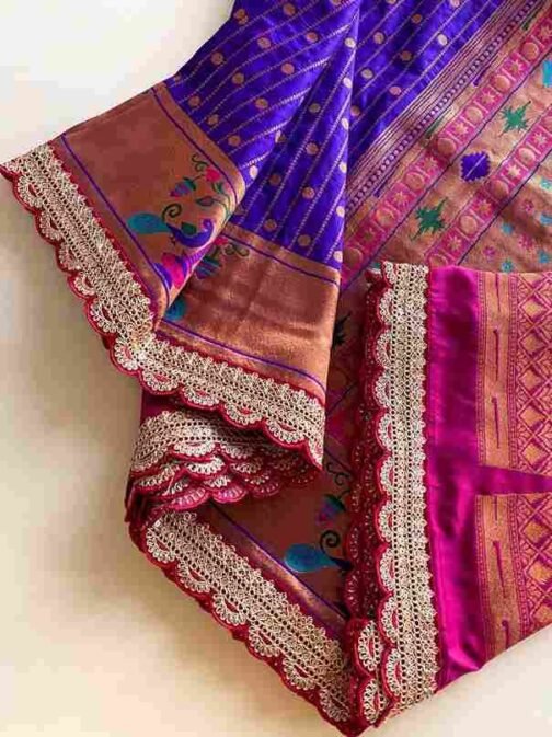 BT-53 Mihira Lace Pure Paithani Silk Polka Weaving Wholesale Sarees in Surat   bt 53 mihira lace pure paithani silk polka weaving wholesale sarees in surat 9 2025 01 13 14 26 21.jpeg