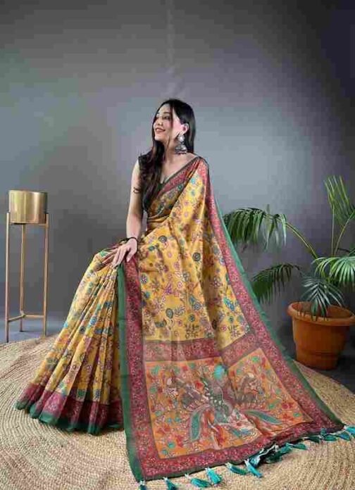 BT-56 Raksha Pure Malai Cotton Saree with Kalamkari Prints Wholesale Sarees in Surat   bt 56 raksha pure malai cotton saree with kalamkari prints wholesale sarees in surat 14 2025 01 09 14 57 08.jpeg