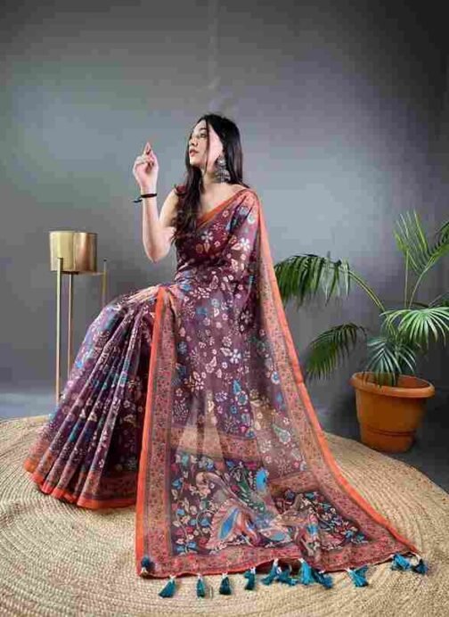 BT-56 Raksha Pure Malai Cotton Saree with Kalamkari Prints Wholesale Sarees in Surat   bt 56 raksha pure malai cotton saree with kalamkari prints wholesale sarees in surat 2025 01 09 14 5.jpeg