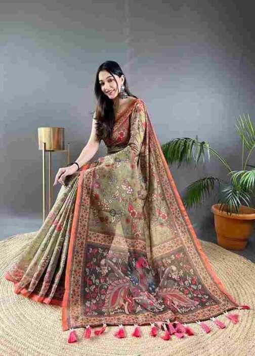 BT-56 Raksha Pure Malai Cotton Saree with Kalamkari Prints Wholesale Sarees in Surat   bt 56 raksha pure malai cotton saree with kalamkari prints wholesale sarees in surat 3 2025 01 09 14 57 08.jpeg
