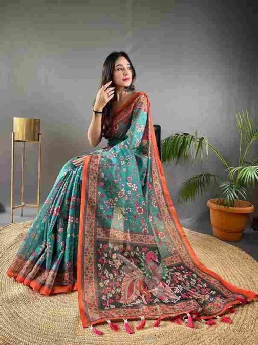 BT-56 Raksha Pure Malai Cotton Saree with Kalamkari Prints Wholesale Sarees in Surat   bt 56 raksha pure malai cotton saree with kalamkari prints wholesale sarees in surat 9 2025 01 09 14 57 08.jpeg