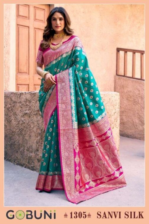 gobuni sanvi silk series 1301-1306 Silk wholesale saree in surat   gobuni sanvi silk series 1301 1306 silk wholesale saree in surat 13 2025 02 01 13 31 01.jpeg