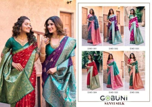 gobuni sanvi silk series 1301-1306 Silk wholesale saree in surat   gobuni sanvi silk series 1301 1306 silk wholesale saree in surat 4 2025 02 01 13 31 01.jpeg