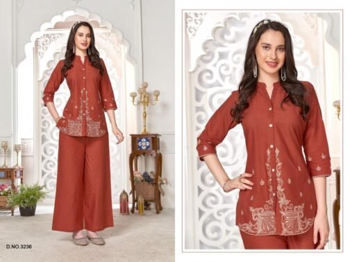ladies flavour 3234-3239 cambric cotton wholesale  co-ord set   ladies flavour 3234 3239 cambric cotton wholesale co ord set 2 2025 05 24 14 10 53.jpeg