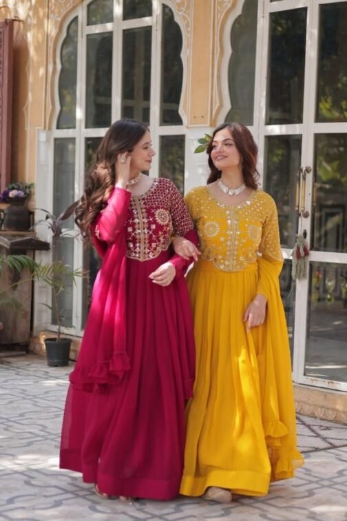 lw 9223 readymade faux blooming georgette stylish gown with dupatta supplier   lw 9223 readymade faux blooming georgette stylish gown with dupatta supplier 1 2025 05 17 17 33 03.jpeg