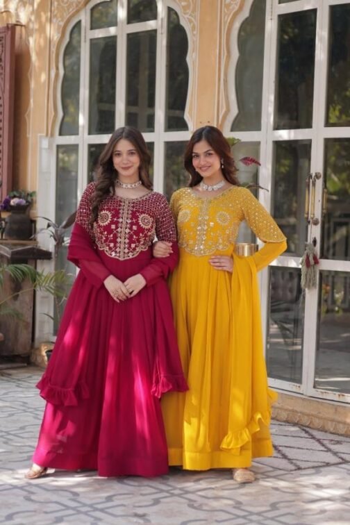 lw 9223 readymade faux blooming georgette stylish gown with dupatta supplier   lw 9223 readymade faux blooming georgette stylish gown with dupatta supplier 7 2025 05 17 17 33 04.jpeg
