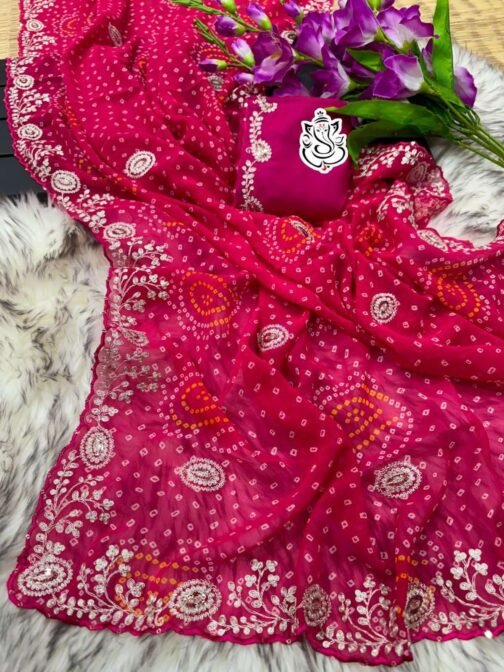 MS BRAND pure georget silk Karwachoth special bandhej pattern sarees   ms brand pure georget silk karwachoth special bandhej pattern sarees 1 2025 05 21 17 54 31.jpeg