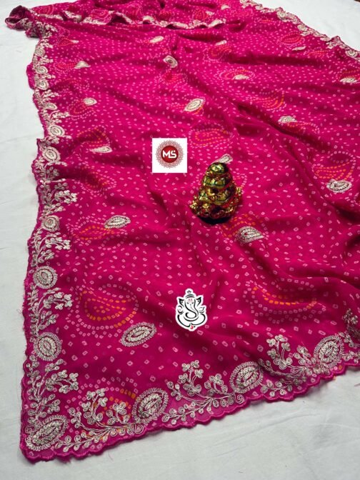 MS BRAND pure georget silk Karwachoth special bandhej pattern sarees   ms brand pure georget silk karwachoth special bandhej pattern sarees 3 2025 05 21 17 54 31.jpeg