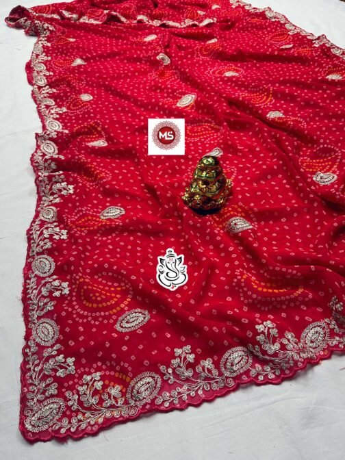 MS BRAND pure georget silk Karwachoth special bandhej pattern sarees   ms brand pure georget silk karwachoth special bandhej pattern sarees 4 2025 05 21 17 54 32.jpeg