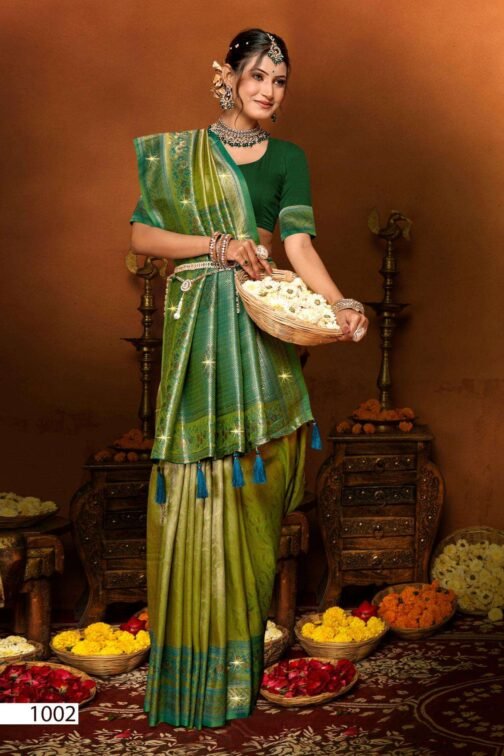 Saroj Mudra tissue sarovski vol.1 series 1001-1006 tissue silk wholesale saree   saroj mudra tissue sarovski vol 1 series 1001 1006 tissue silk wholesale saree 3 2025 05 18 14 37 09.jpg