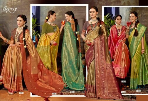 Saroj Mudra tissue sarovski vol.2 series 1001-1006 tissue silk wholesale saree   saroj mudra tissue sarovski vol 2 series 1001 1006 tissue silk wholesale saree 1 2025 05 18 14 37 51.jpg
