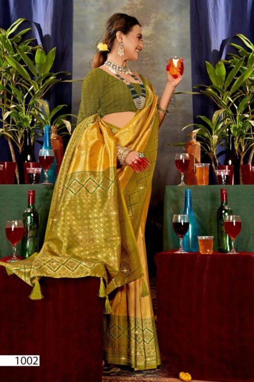 Saroj Mudra tissue sarovski vol.2 series 1001-1006 tissue silk wholesale saree   saroj mudra tissue sarovski vol 2 series 1001 1006 tissue silk wholesale saree 3 2025 05 18 14 37 51.jpg