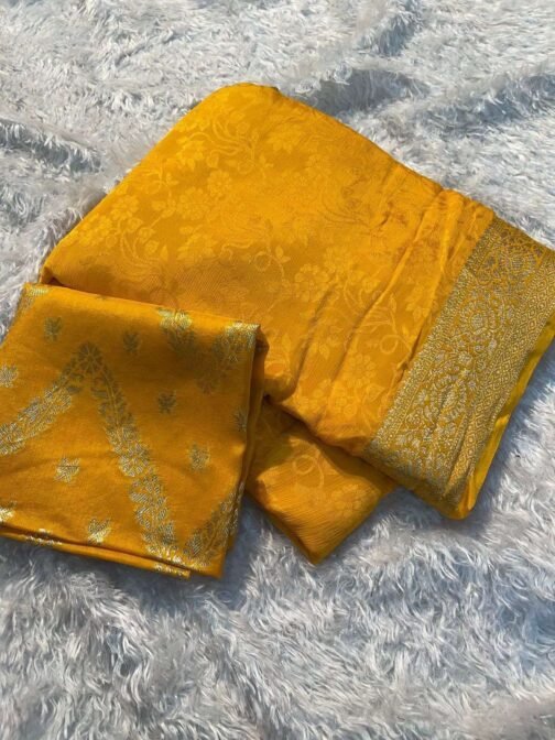 SHUBHLAXMI Viscose Chinon Weaving Pattern Saree   shubhlaxmi viscose chinon weaving pattern saree 3 2025 05 23 10 58 38.jpeg