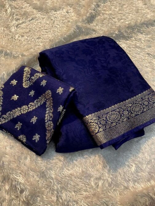 SHUBHLAXMI Viscose Chinon Weaving Pattern Saree   shubhlaxmi viscose chinon weaving pattern saree 4 2025 05 23 10 58 38.jpeg