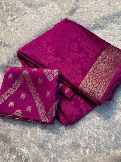 SHUBHLAXMI Viscose Chinon Weaving Pattern Saree   shubhlaxmi viscose chinon weaving pattern saree 5 2025 05 23 10 58 38.jpeg