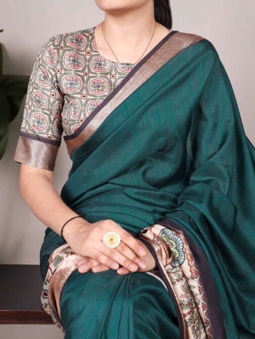 YNF7022CFE Tussar Silk With Viscose Border wholesale saree   ynf7022cfe tussar silk with viscose border wholesale saree 5 2025 05 30 18 50 28.jpeg