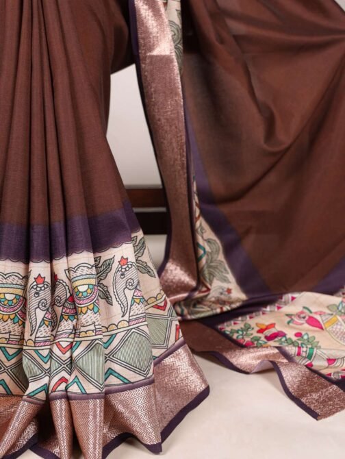YNF7022CFE Tussar Silk With Viscose Border wholesale saree   ynf7022cfe tussar silk with viscose border wholesale saree 6 2025 05 30 18 50 28.jpeg